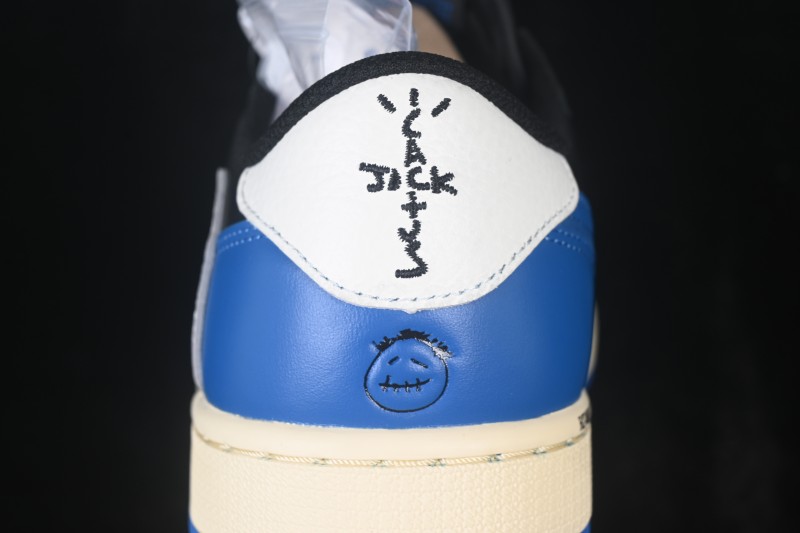 Nike Travis Scott x Air Jordan 1 Low OG Retro Basketball Shoes with Reverse Swoosh - DM7866-118
