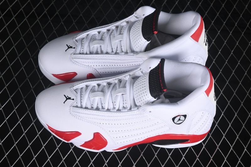 Air Jordan 14 Retro 'White Red' Premium Basketball Shoes - 487471-100