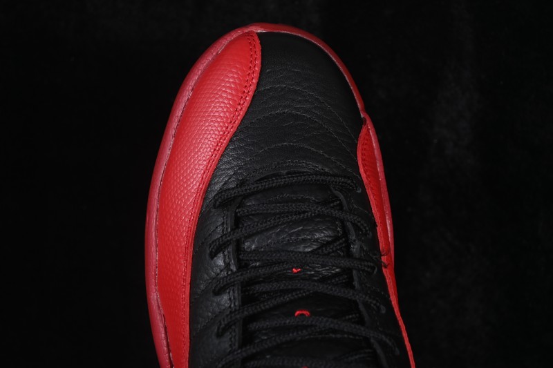 Nike Air Jordan 12 Retro Basketball Shoes with Black and Varsity Red Colorway - CT8013-002