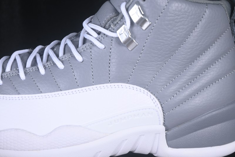 Nike Air Jordan 12 Retro High-Top Basketball Sneakers with Premium Leather and Stealth Colorway - CT8013-015