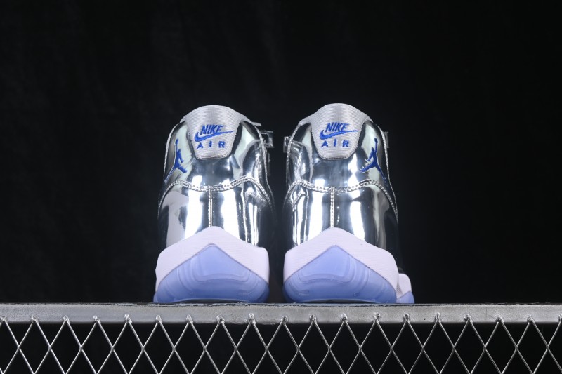 Nike Air Jordan 11 Retro Basketball Shoes with Metallic Silver Accents - CT8012-730