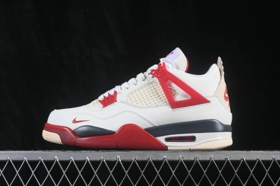 Nike Nigel Sylvester x Air Jordan 4 Retro Running Shoes with Brick-Inspired Design - IQ8055-100