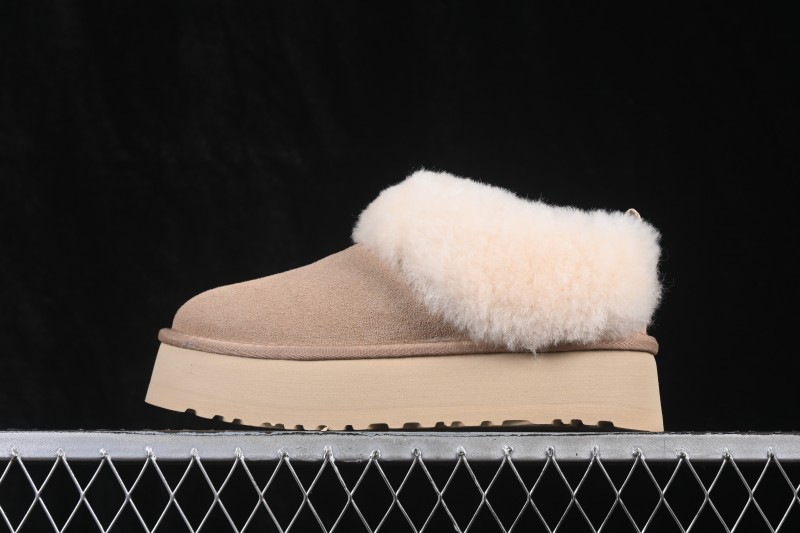 UGG Tazzelle Ankle Platform Snow Boots with Cow Split Leather and Fleece Lining - AJD4
