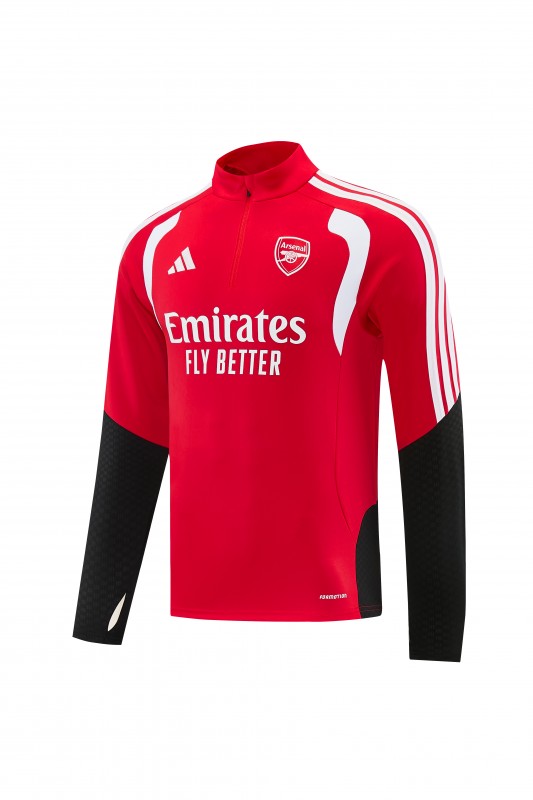 26/27 Arsenal Red Half Zipper Jacket Tracksuit + Long Pants
