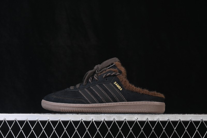 Adidas Originals Samba OG Mule Casual Fleece-Lined Slip-On Shoes - HP5054