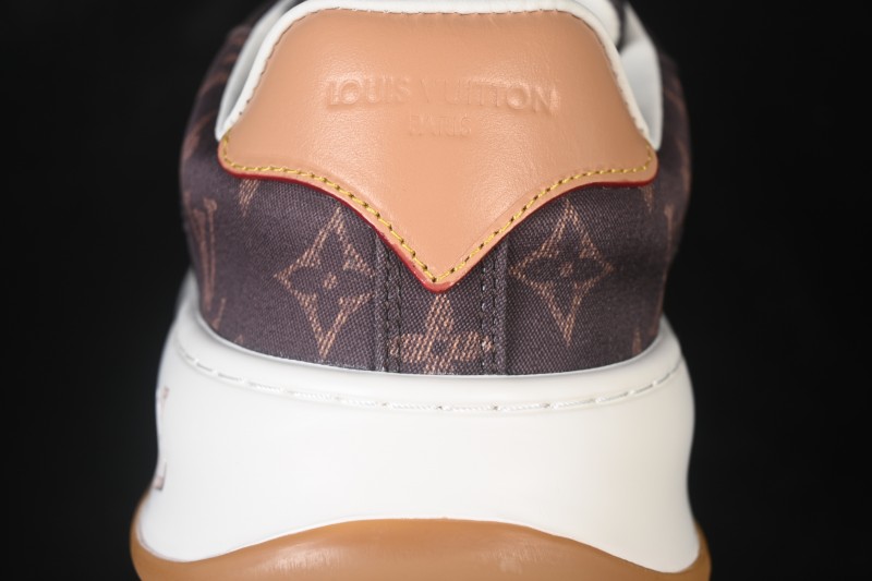 Louis Vuitton Tilted Sneakers Low 2026SS Lace-Up Low-Top Casual Shoes - Coffee