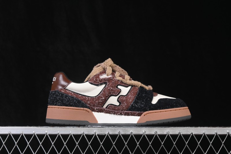 Fendi Match Round Toe Thick Sole Low Top Casual Sneakers - AHH2F1FHS