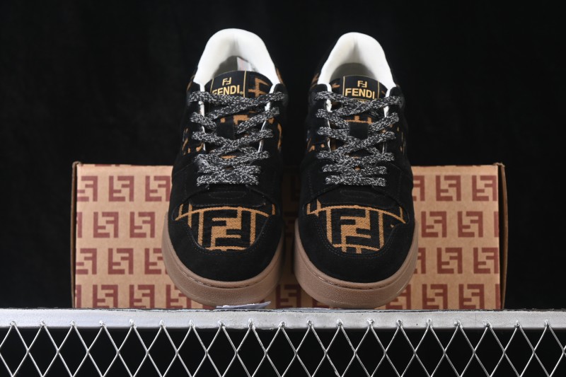 Fendi Match Round Toe Thick Sole Low-Top Casual Sneakers - AHH2F1FHS