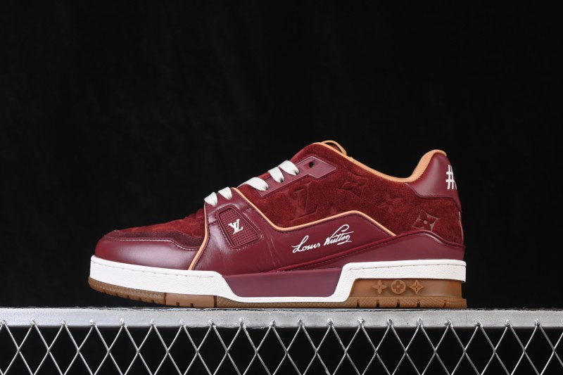 Louis Vuitton Trainer Sneaker Wine Red - 1A9JG7