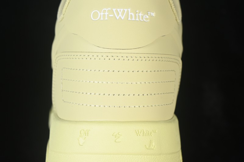 Off-White Out Of Office Low-Top Fashion Sneakers Lemon Green - AJD4