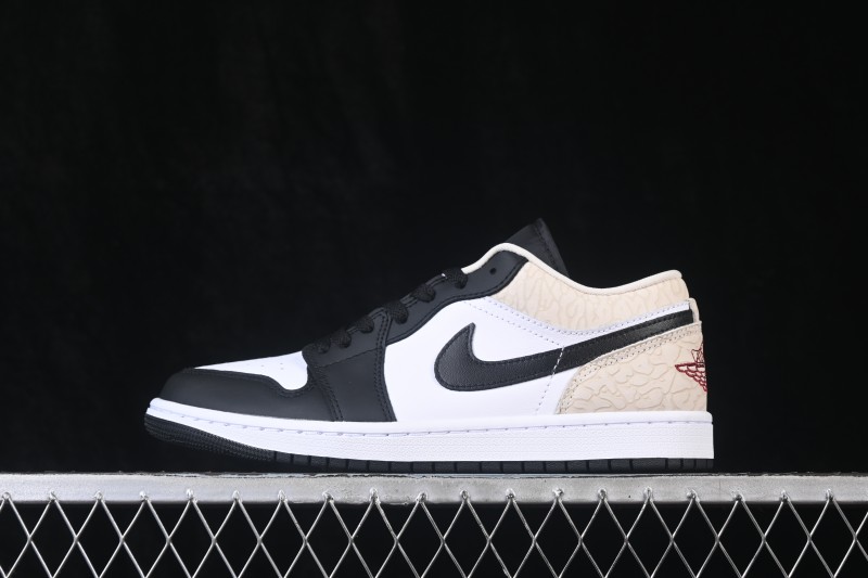 Nike Air Jordan 1 Low AJ1 Cracked Leather Color Block Low-Top Retro Cultural Basketball Shoes - IQ5490-007