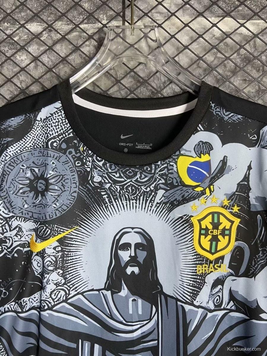 2024 Brazil Copa America Black Goalkeeper Jersey