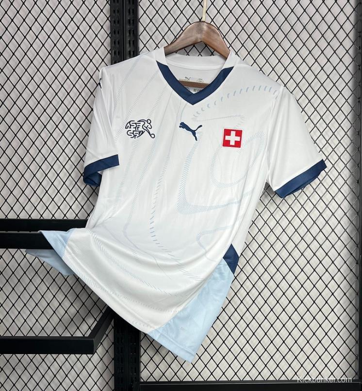 2024 Switzerland Away White Jersey