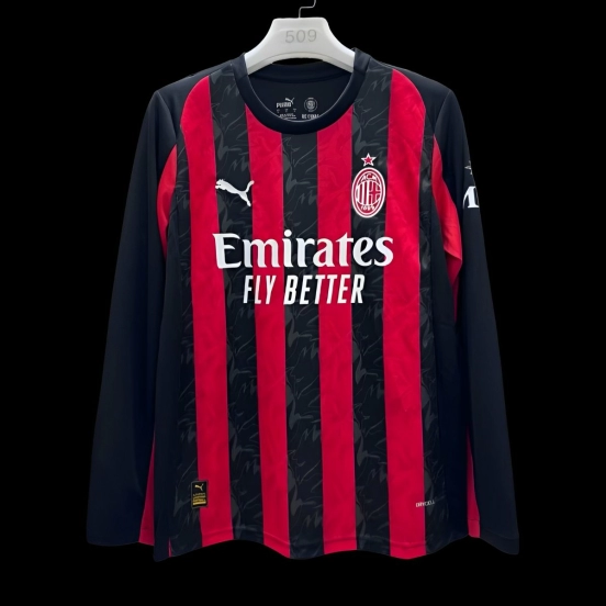 25/26 AC Milan Home Long Sleeve Jersey