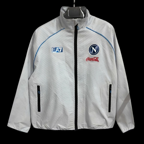 25/26 Napoli White Full Zipper Windbreaker