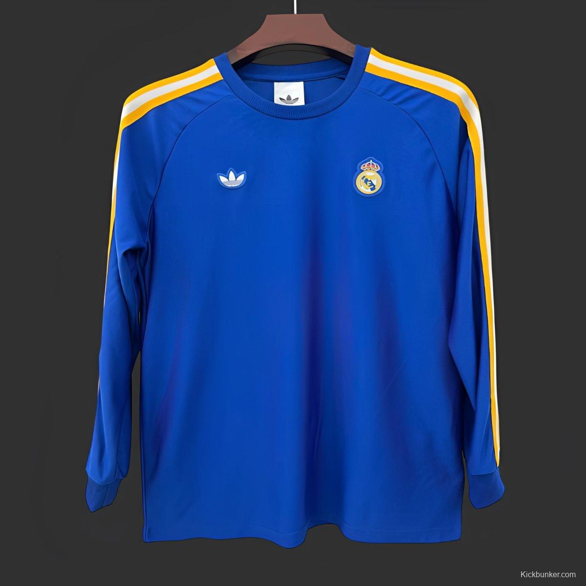 25/26 Real Madrid Originals Blue Crew Long Sleeve Sweat