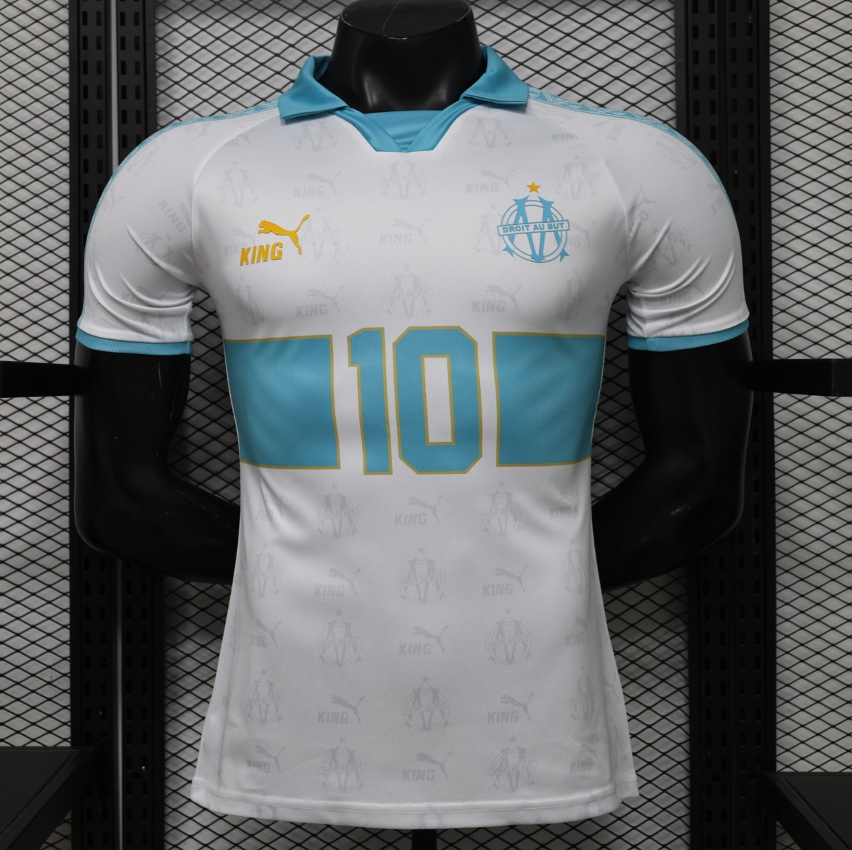 Player Version 26/27 Olympique de Marseille White with Sky Blue Special Edition Jersey