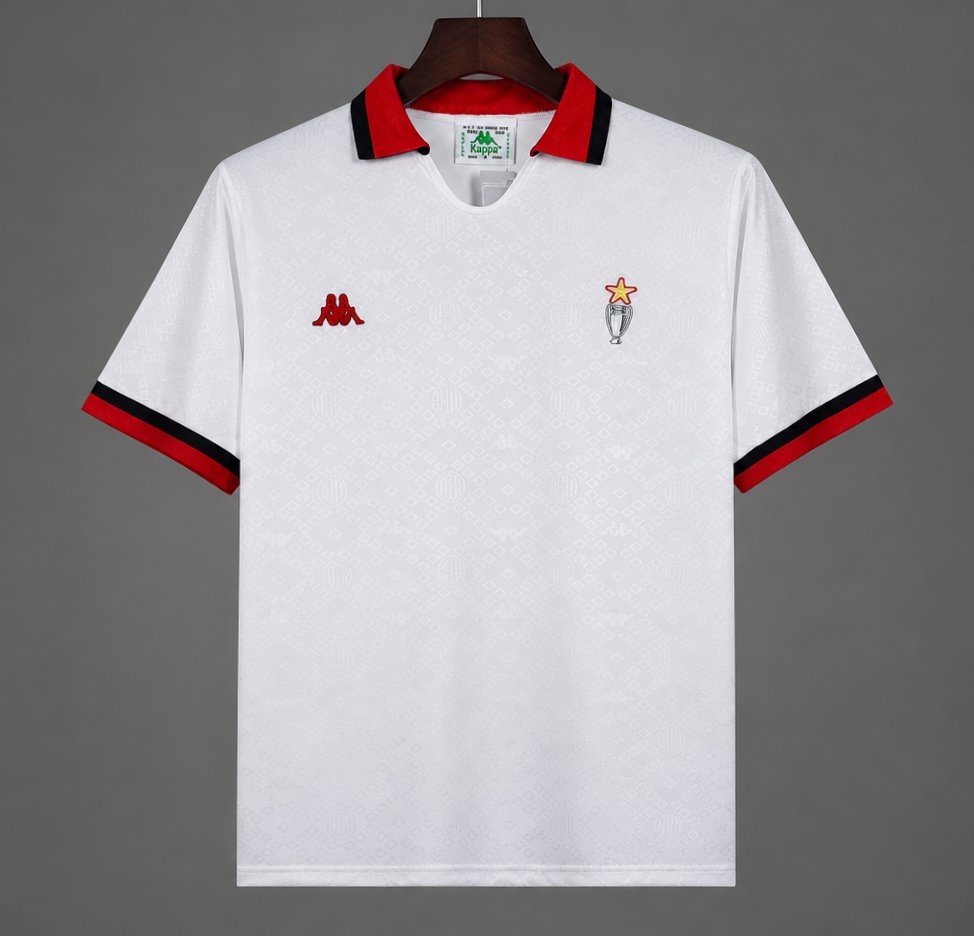 Retro 88/89 AC Miilan Away White Jersey