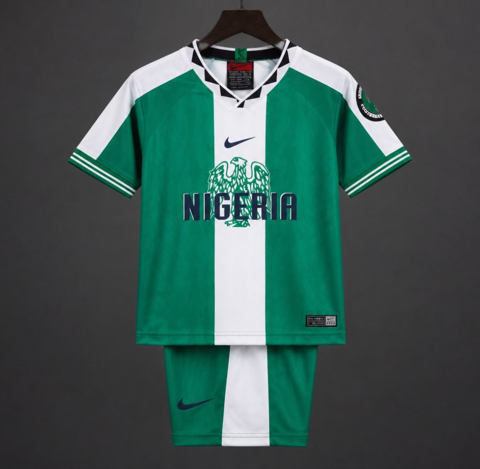 Retro Kids 1996  Nigeria Green Home Jersey