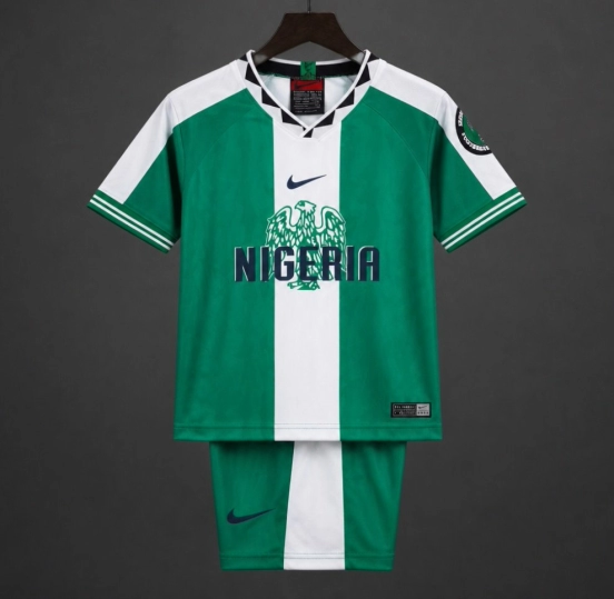 Retro Kids 1996  Nigeria Green Home Jersey