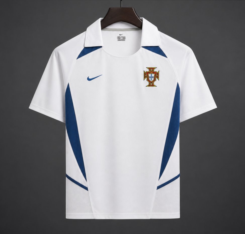 Retro 2002 Portugal Away White Jersey