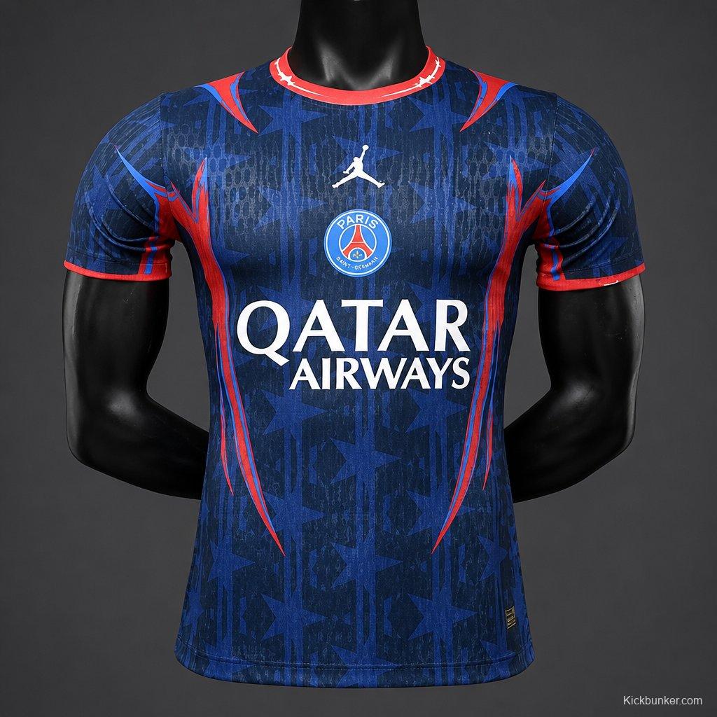 Player Version 26/27 PSG x Jordan Special Navy Blue/Red Jersey