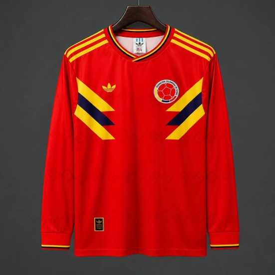 Retro 1990 Colombia Away Long Sleeve Jersey