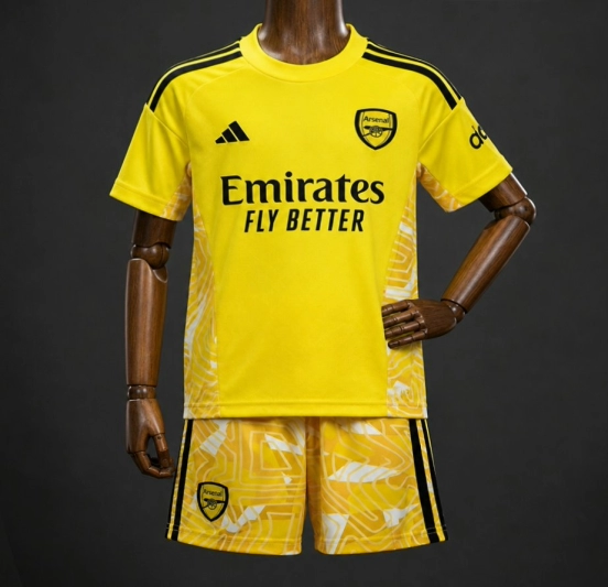 26/27 Kids Arsenal Goalkeeper Yellow/White Jersey