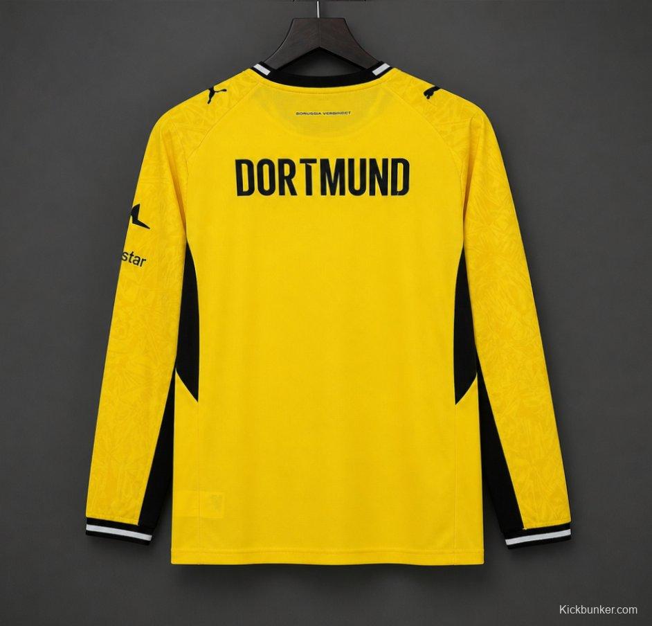 26/27 Borussia Dortmund Yellow with Black Sleeves Long Sleeve Home Jersey