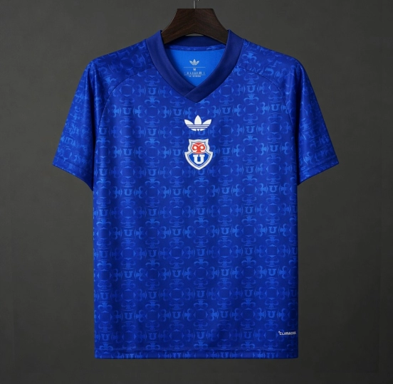 26/27 Club Universidad de Chile Blue with Monogram Pattern Home Jersey