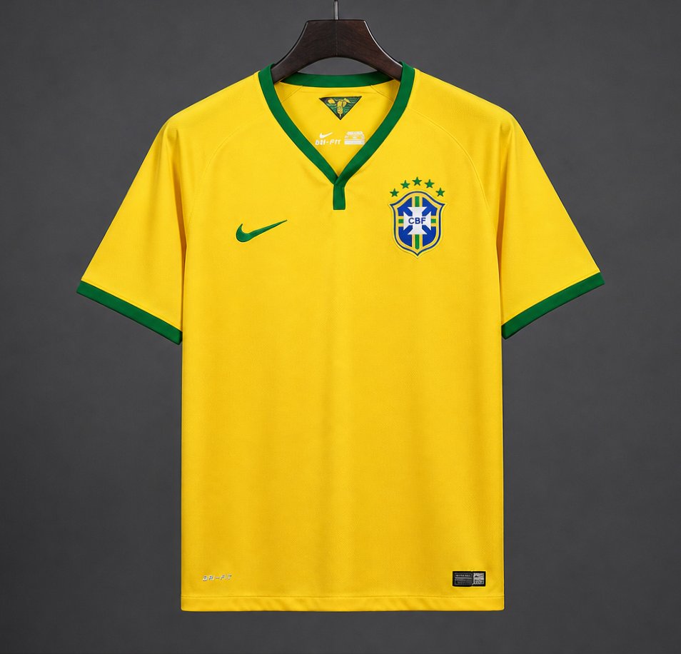 Retro 2014 Brazil Home Jersey