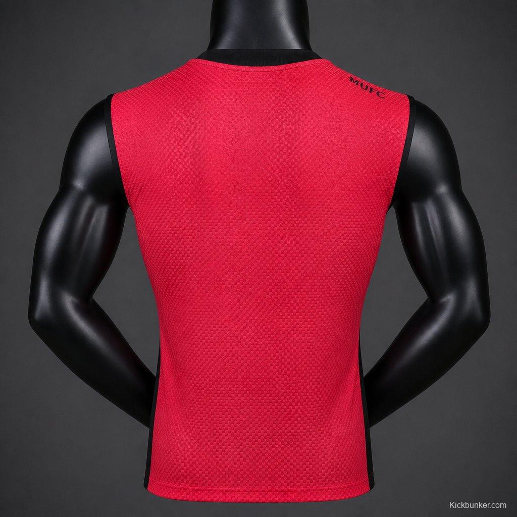 Player Version 26/27 Manchester United Red with Black Vest Jersey