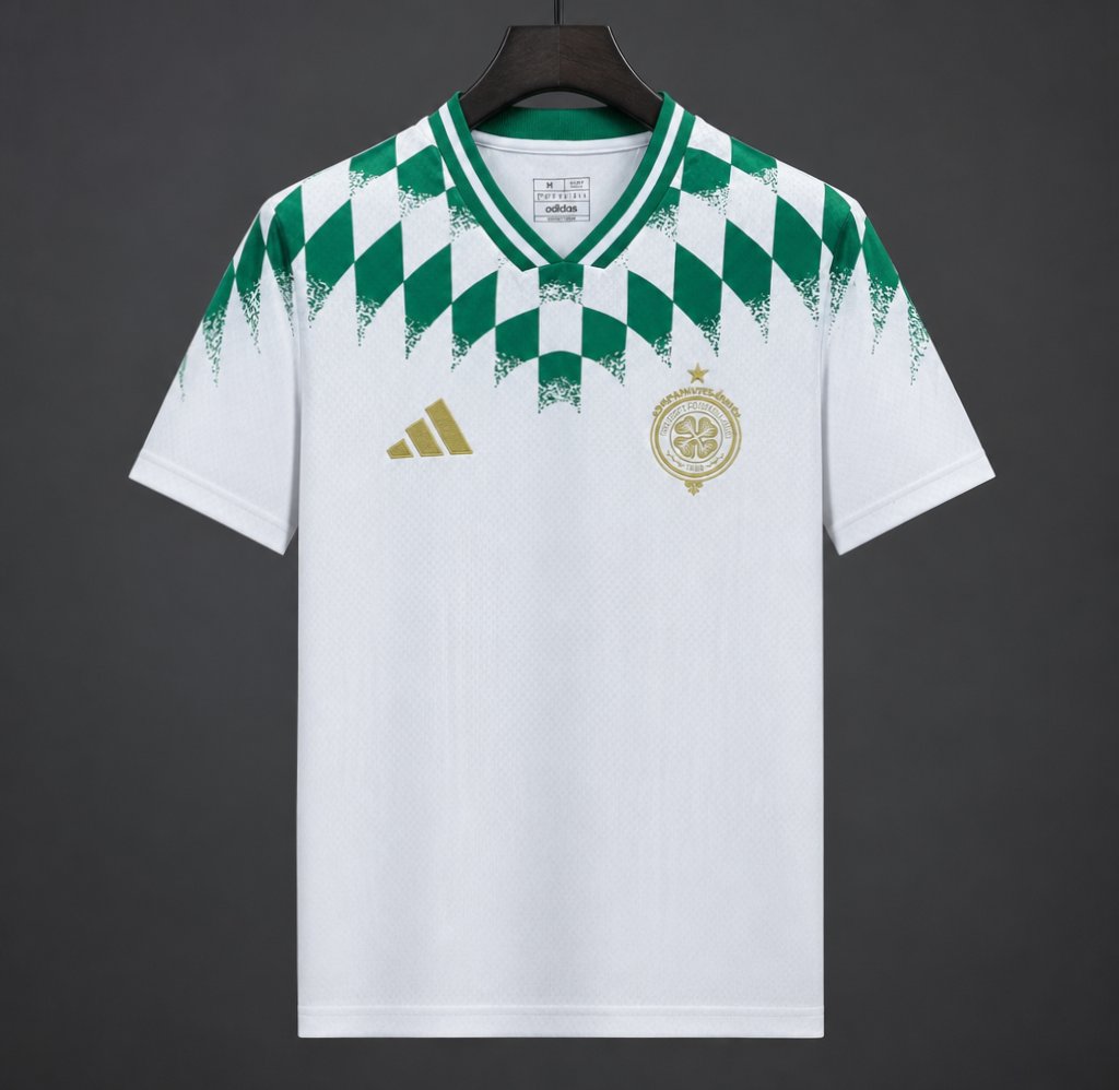 26/27 Celtic Stadium Pack White Jacquard 60Th Anniversary Jersey