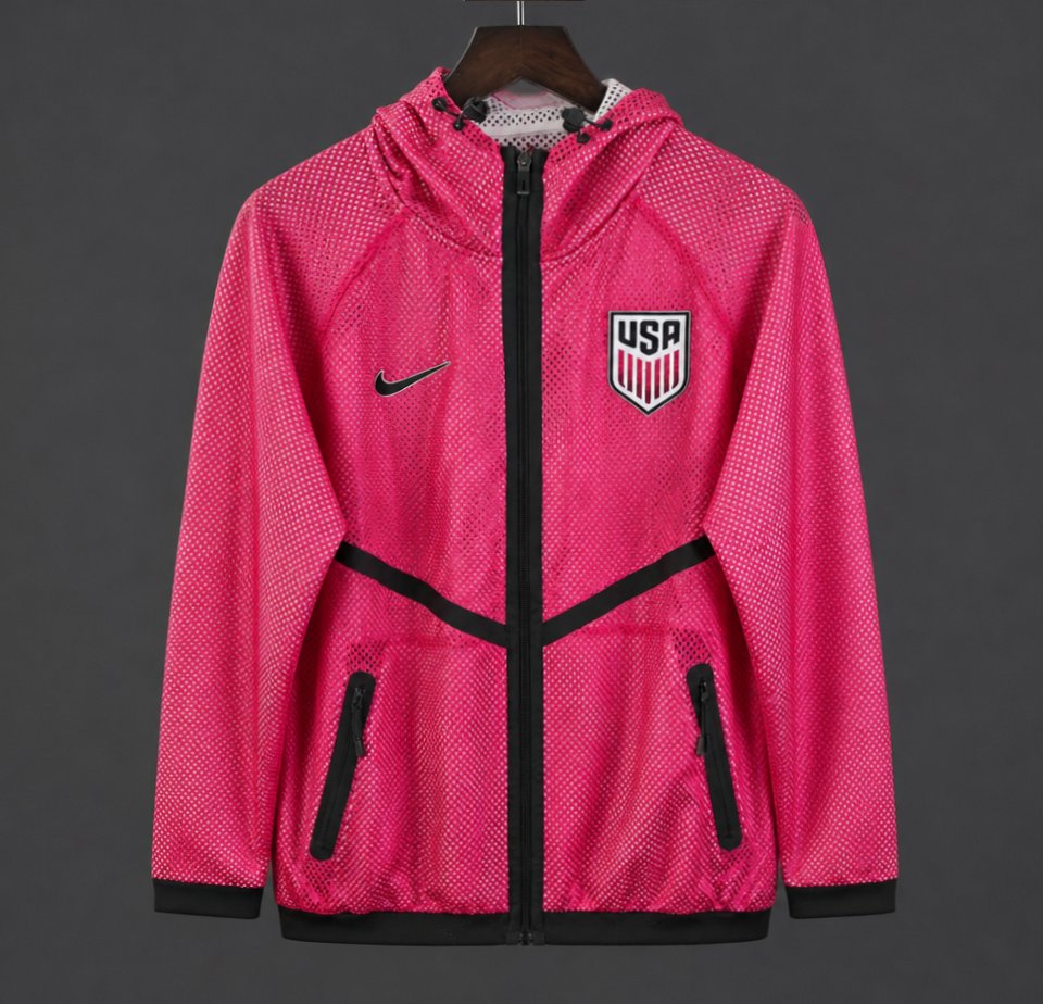 2026 USA Lightweight Breathable Mesh Windbreaker Pink Jacket