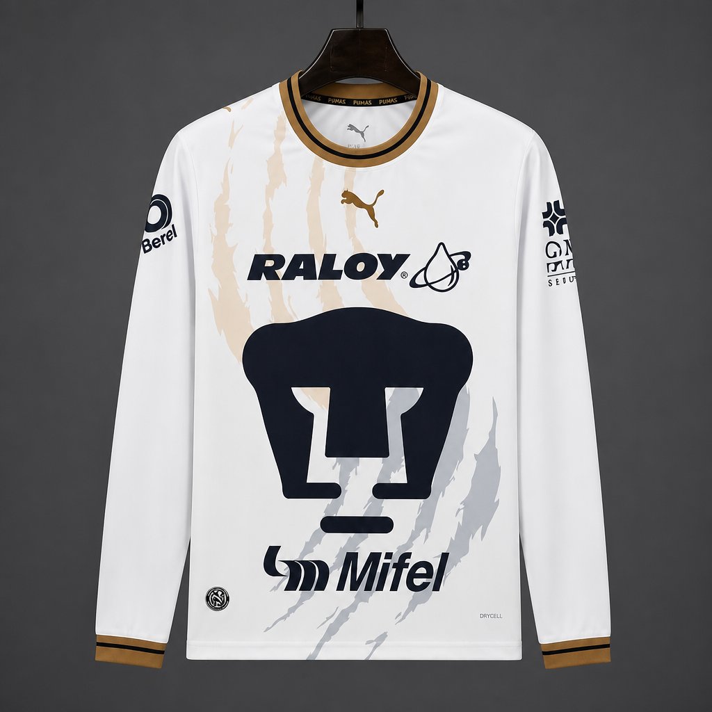26/27 Pumas Away Long Sleeve White Jersey