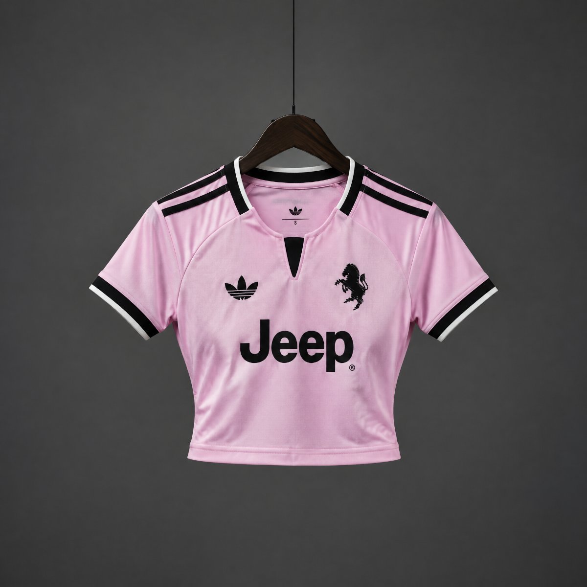 26/27 Juventus Away Pink Women Crop Jersey